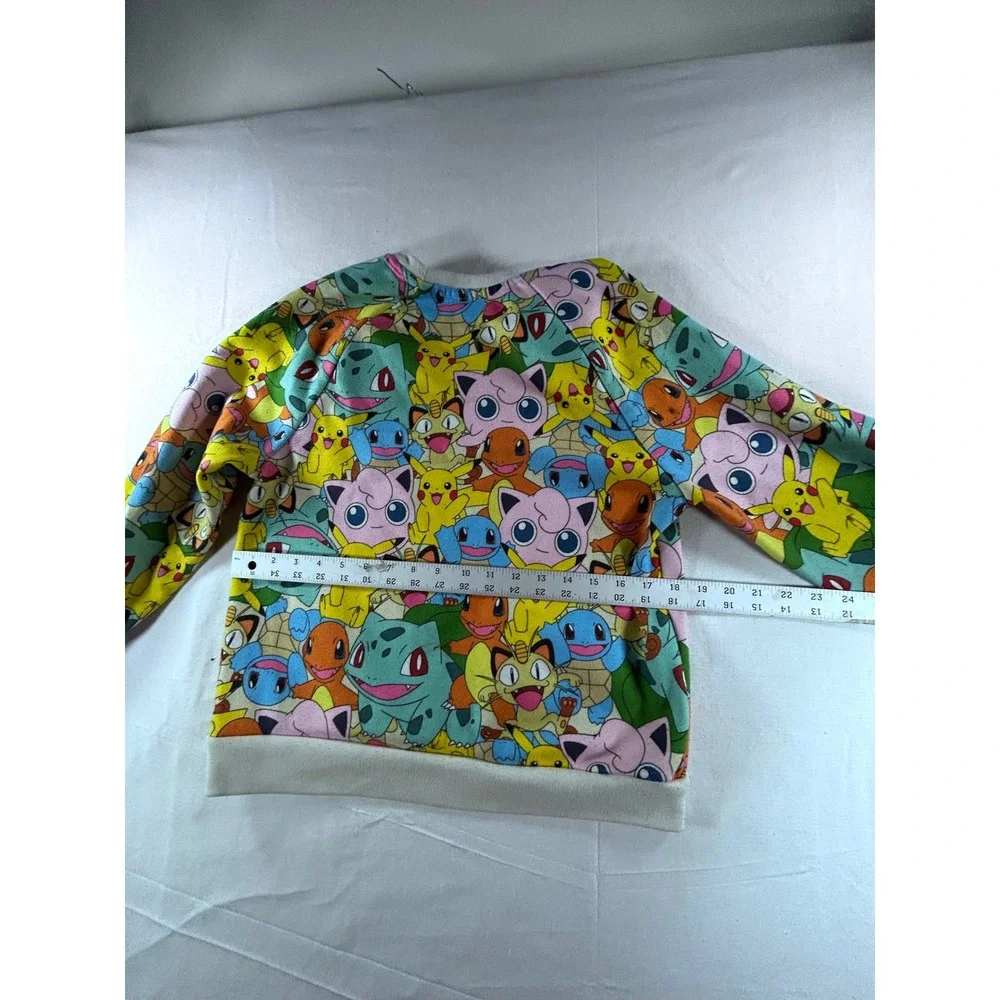 Pokemon‎ All Over Print Sweatshirt Youth XL 14-16 Pikachu Bulbasaur Charmander